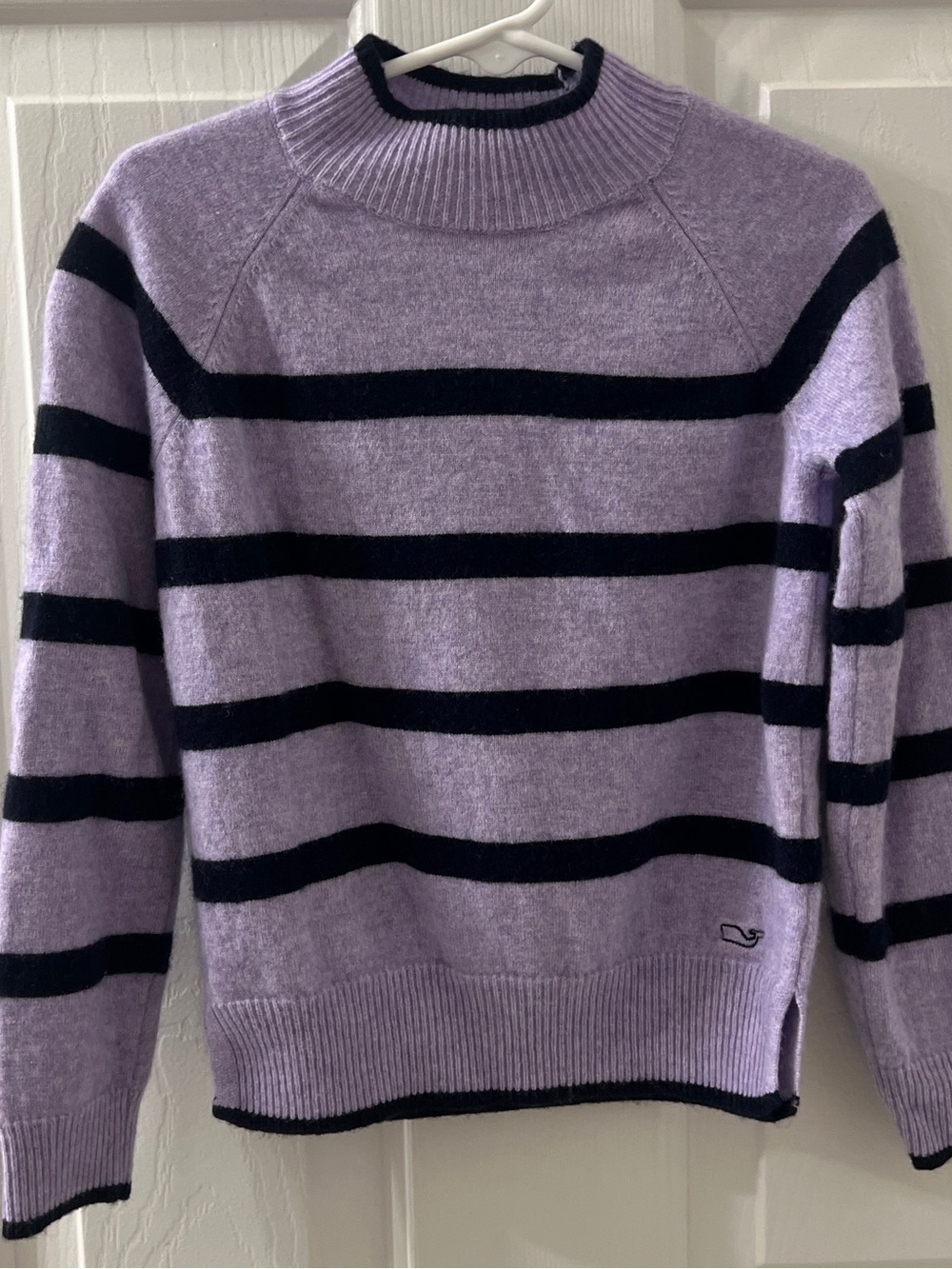 Vineyard vines Girls Lilac Striped Wool Cashmere Sweater Sz S (8)